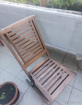 Teaková skládací židle na balkón, terasu, zahradní