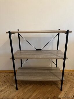 Prodám industriální regál styl - 3 police, kov + dřevo