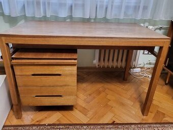 Masivní dřevěný "učitelský " stůl s prodloužením