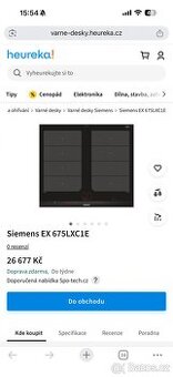 Indukční varná deska Siemens iQ700 EX675LXC1E 60 cm