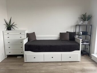 IKEA HEMNES rozkládací postel se 3 zásuvkami, bílá, 80/160×2