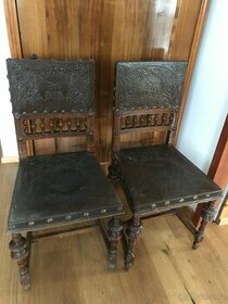2 starožitné židle - 1