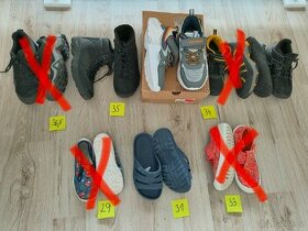 Klučičí obuv různé velikosti