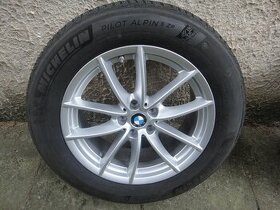 Orig alu disky na BMW se zimni pneu Michelin