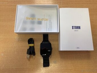 Smart hodinky Storm SM2 – černé, ocelový řemínek