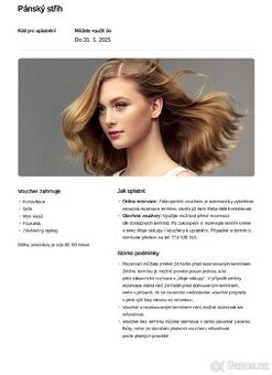 Pánský střih - voucher do 31.5.25 - 1