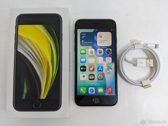 iPhone SE 2020 128gb Black. Baterie 100%. Záruka 6 měsíců.