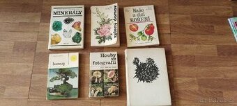 Stárší knihy.Rostliny,bonsaj,minerály,houby.