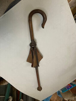 Čakan, hůlka, sedátko lovecké staré