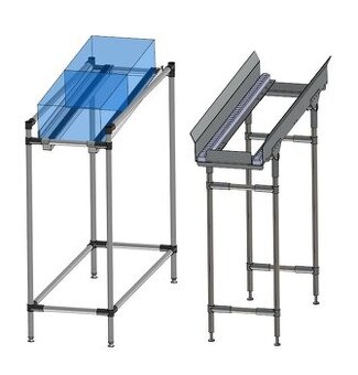 Stavebnicový Gravitační Regálový Systém / Válečkové Dráhy (F