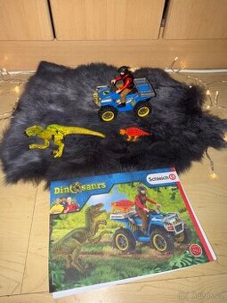Schleich dino útěk před velociraptorem na čtyřkolce