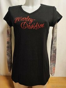Dámské triko Harley Davidson (rukáv tetování) vel., M a L