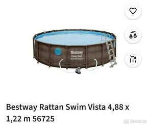 Bazén nadzemní Bestway Rattan 4,88 x 1,22 - 1