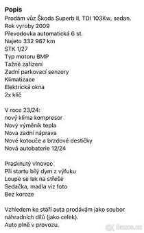 Skoda superb 2 2.0 tdi 103kw,dsg