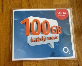 O2 Datamanie 100gb nová + VIP hezké číslo
