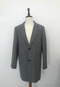 Nový šedý vlněný kabát Only&Sons s visačkou vel. XL - 1
