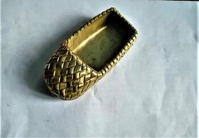 stará mosazná bota - těžítko 0,5kg