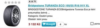 Letní pneu Bridgestone Turanza EKO V91