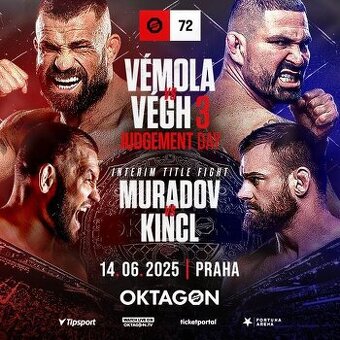 2 x Vstupenka - Oktagon 72. | Vémola vs. Végh