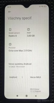 Mobilní telefon Xiaomi Redmi 8, 3/32GB, PĚKNÝ