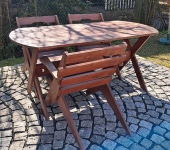 Stůl a 6 židlí - zahradní set