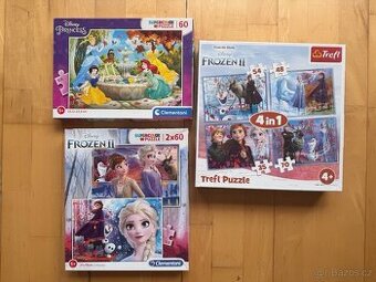 Puzzle pro holky ledové království a Disney