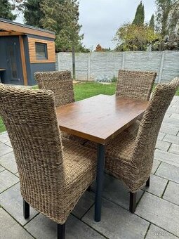 🪑Jídelní stůl a jídelní židle 4 ks abak🍽️