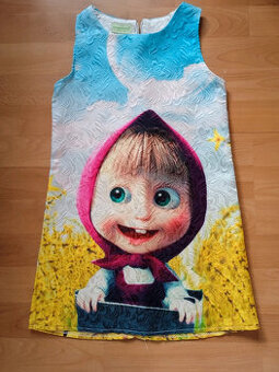 Dívčí šaty s Mášou vel. 134/140