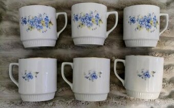 hrnek s pomněnkami 6kusů