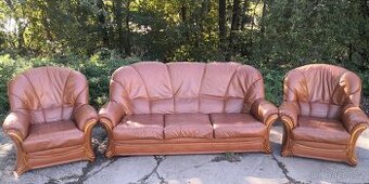 Kožená sedací souprava 3+1+1