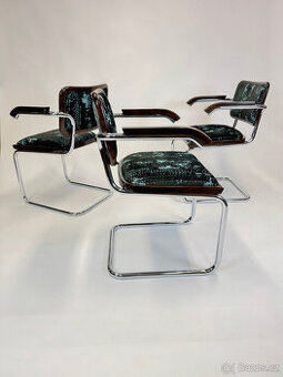 Luxusní křesla B64, Marcel Breuer, renovace, šelak