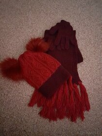 Zimní set-sada čepice,šála a rukavice.