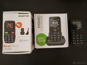 Mobilní tlačítkové telefony 2xAligátor a 1x Evolveo - 1