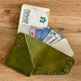 Kožená minimalistická pánská peněženka