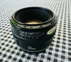 Canon EF50mm F1.8 MkI - kovový bajonet + filtry - 1