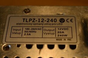 LED zdroj pro LED pásky(trafo) 12V 240W