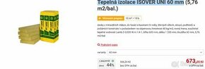 Tepelná izolace ISOVER UNI 60 mm