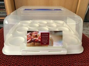 Plastový přenosný box na muffiny Tesco