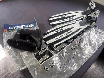Ploutve SeacSub Propulsion vel. M/L bílé + boty Cressi