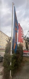 2x sloup / stožár na prapory 5m