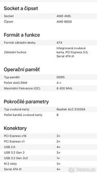 Prodám herní základní desku ASUS TUF GAMING B650-PLUS
