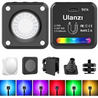 Ulanzi L2 RGB a BI color LED světlo,poziční,makro,nové, 4ks