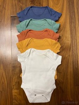 F&F Body s krátkým rukávem 0-3m, 5ks