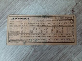 Starý jízdní řád autobusů Litoměřice