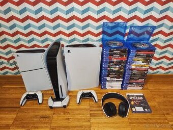 Ps5/PlayStation 5 konzole, hry a sluchatka