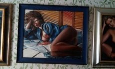 Originál plátno akt "Očekávání" - Carpin - Nadymáček