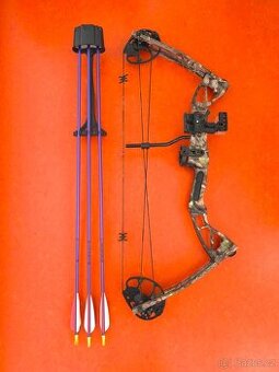 Kladkový luk Poe Lang Rex Quad Camo a šípy