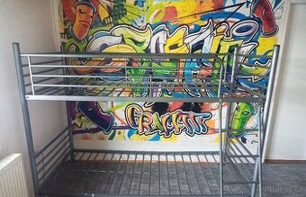 Kovová patrová postel