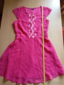 Růžové  šaty, vel 36