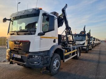 ČTYŘKOLKA MAN TGM 18.290 4x4 + HIAB RUKA + NOSIČ KONTEJNERU